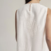 万针刺绣亚麻醋酸背心裙 | 3万针水溶绣花立体工艺，婉约素雅，自带清冷气质 商品缩略图3