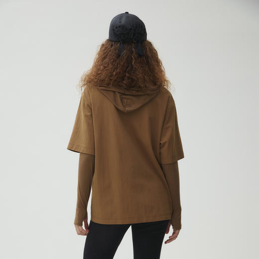 谜底T恤短袖女2025秋季新品复古立体印花宽松大廓形上衣253MT1043 商品图2