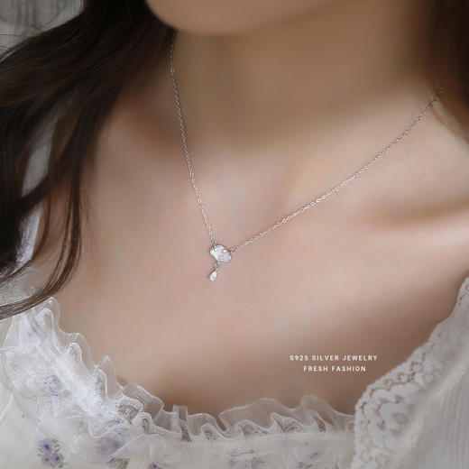 【白云朵朵】S925纯银白贝云朵项链【YXS-A4396】 商品图2