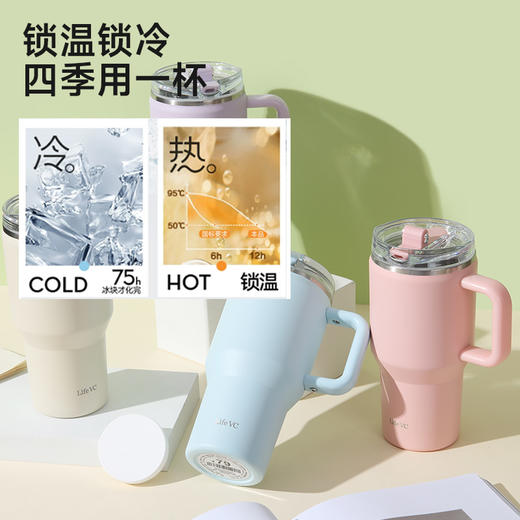 超大容量保温保冷吸管杯 商品图2