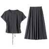 气质休闲高级感，垂感半身裙两件套YQ9695 商品缩略图4