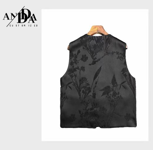 【MYBL】8615新中式国风提花盘扣马甲-喜出 商品图2