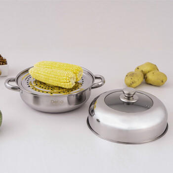 Debo德铂汤锅不锈钢单层蒸锅蒸笼电磁炉两用锅艾琳诺26cm /厨具 /烹饪锅具 /蒸锅 商品图4