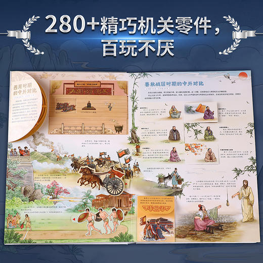 《发现大历史》精装一册   7-15岁 800个中高考历史考点 600多个中外历史知识点  280个机关零件组合出5000年中外历史榫卯 给读者前所未有的历史操控感 商品图5