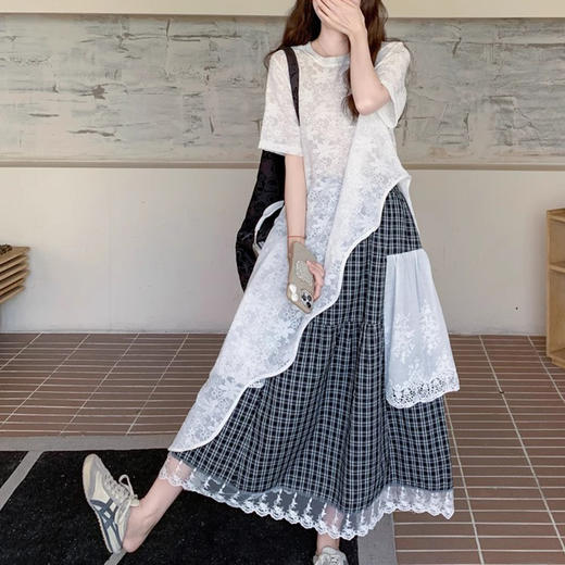 裁缝学苑AS548蕾丝镂空连衣裙纸样半身裙叠穿套装 商品图4