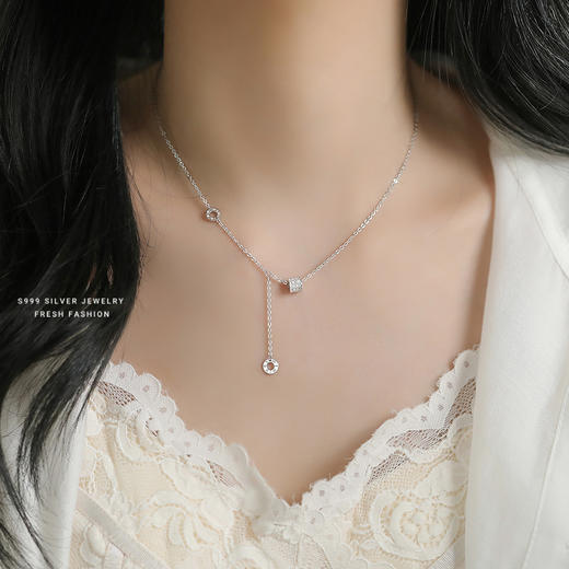 【小蛮腰】S999纯银流苏项链【YXS-A4472】 商品图2