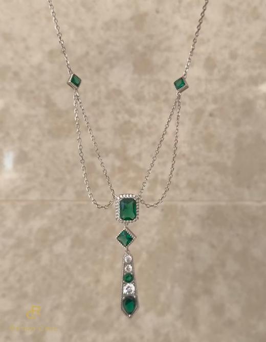 Retro Chic 意大利复古创意饰品 几何水滴长项链 商品图3