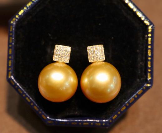 11mm金珠耳钉 商品图0