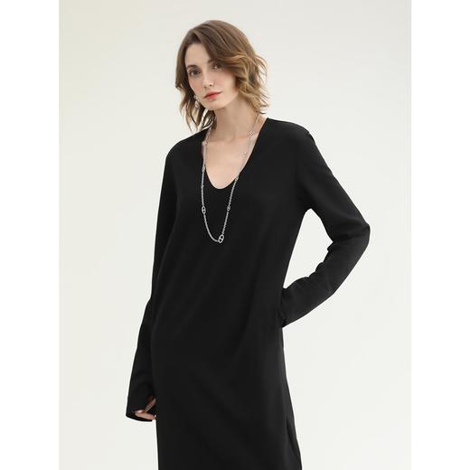 COCOBELLA纸片人不对称裙摆连衣裙亚赛尔混纺垂坠长裙FR3241 商品图1