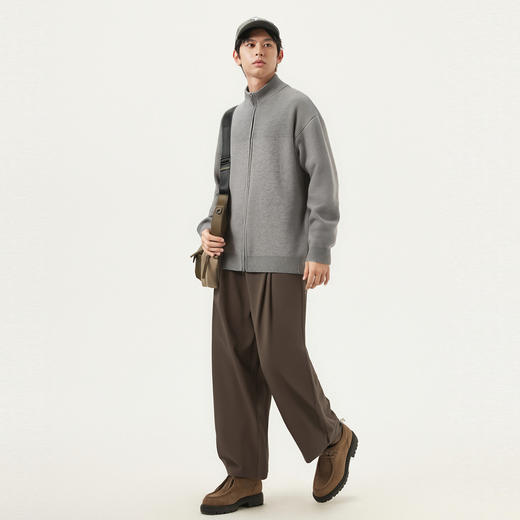 gxg.jeans男装  肌理拼接设计时尚开襟拉链毛衣线衫外套 25秋热卖 商品图3