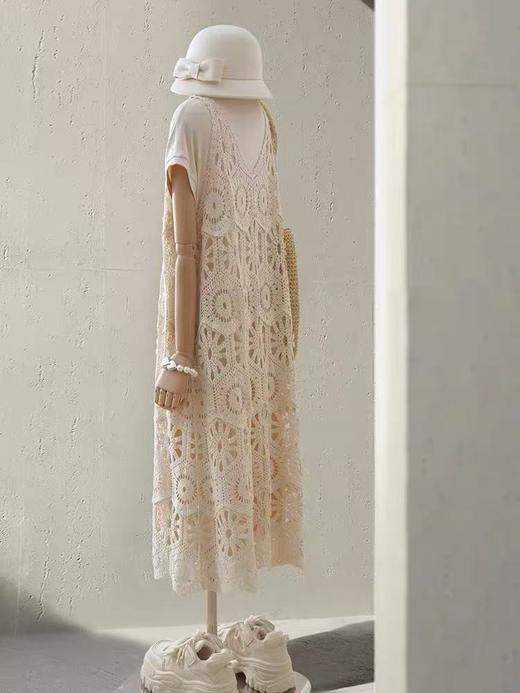 套装【MYBL】8650温柔风叠穿罩衫镂空超仙连衣裙两件套-喜出 商品图8