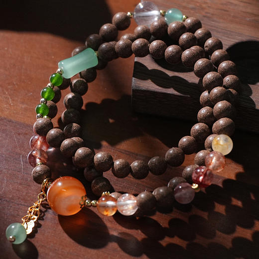 龙脑负氧离子：6mm光珠三圈红珠款 商品图0