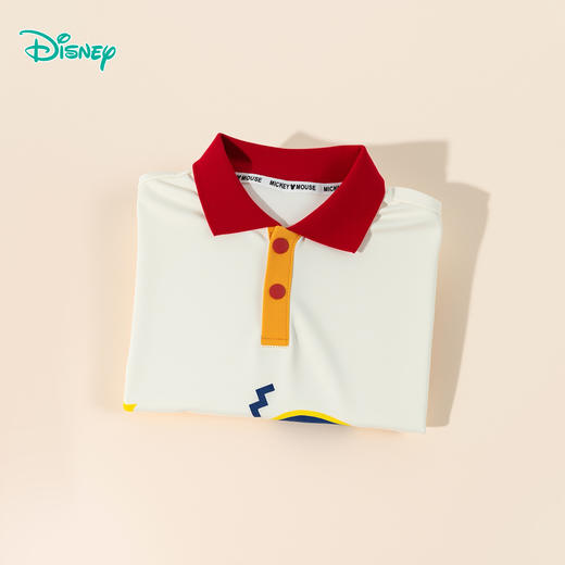 迪士尼童装男童秋季俏皮可爱米奇长袖T恤男宝宝撞色休闲POLO衫ZD3ES014 商品图6