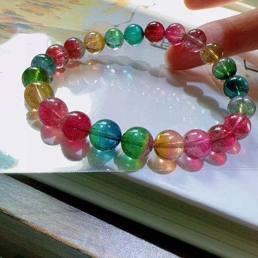 8mm单圈彩虹碧玺手串 商品图6