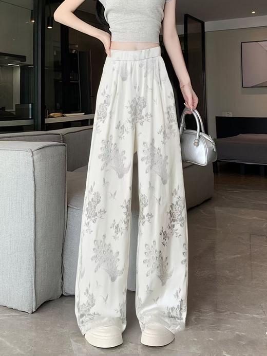【MYBL】7903新中式提花宽松阔腿裤休闲裤-喜出 商品图3