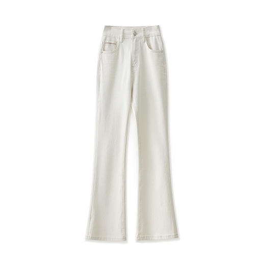 「高货wl」全新升级【铂金会员220/天猫299/差价79】(63119)洛诗琳高级感宽松通勤简约休闲裤2025夏季显瘦微喇牛仔裤 商品图4