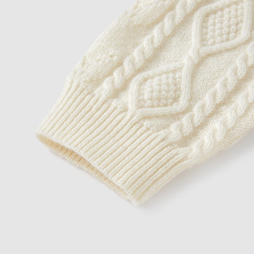 【高定系列】英氏儿童毛衣圆领秋冬保暖羊绒针织衫女童羊毛衫毛衣 商品图4