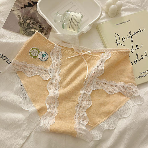 走量款【特惠装！买一送二！】婴儿棉中腰内裤 无痕蕾丝边性感纯棉裆部  A类7A抑菌内裤  舒适三角裤 商品图9