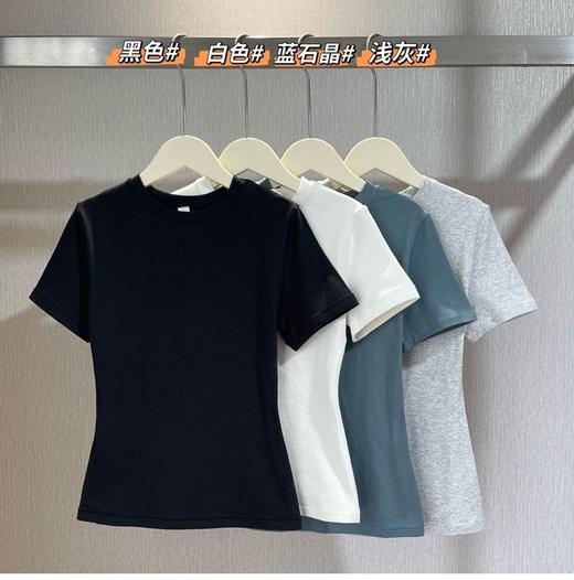 国内代工货！25款skims cotton Jersey系列女士针织修身T恤～ 商品图1