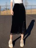【MYBL】89010丝绒侧开叉半裙-喜出 商品缩略图3