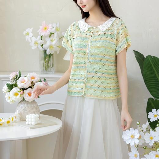 苏苏姐家夏花镂空亲子小衫手工编织自制diy钩针毛线团材料包 商品图1