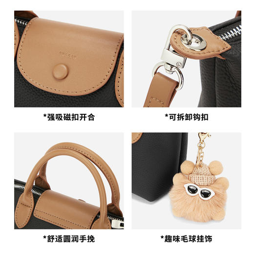 星期六包包女2025新款夏季手提斜挎包饺子包百搭通勤女包小包SS3521A329 商品图3