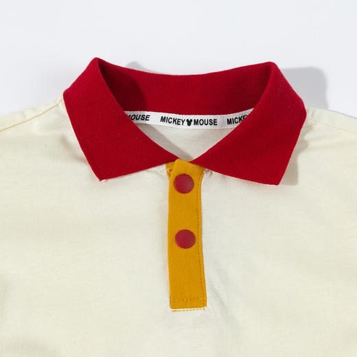 迪士尼童装男童秋季俏皮可爱米奇长袖T恤男宝宝撞色休闲POLO衫ZD3ES014 商品图8