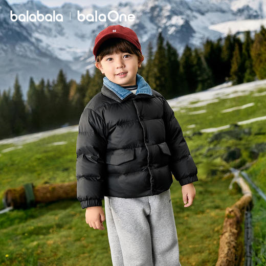 巴拉巴拉balaOne童装儿童羽绒服冬装男童宝宝拼接外套三防2025潮 商品图2