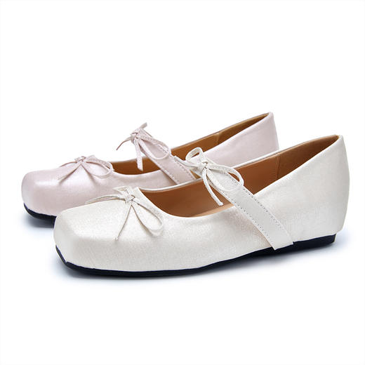 西遇内增高芭蕾鞋女新款秋季法式绝美蝴蝶结玛丽珍鞋软底单鞋V1757004 商品图4