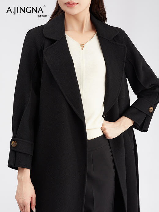【商城同款】阿菁娜法式优雅中长款大衣F30D211078 商品图2