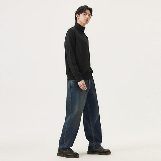 gxg.jeans男装 多色基础纯色打底高领毛衣线衫男士上衣25年冬新品 商品图4