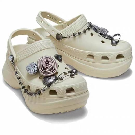 Crocs卡骆驰 EVA 摇滚玫瑰小鲸鱼 时尚舒适 洞洞鞋 女款 骨白色211532-2y2 商品图0