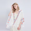 三彩2025新款民族风提花连帽外搭针织披肩流苏遮阳斗篷旅行出片 商品缩略图3
