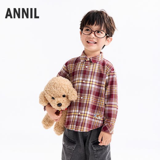 【实体店同款】男童翻领长袖上衣秋季新款安奈儿童装XB531158 商品图0