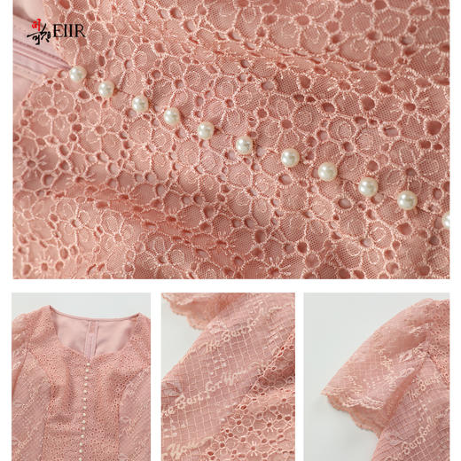 司歌蕾丝短袖收腰上衣T911016x 商品图2