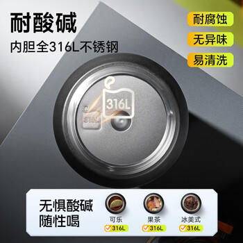 苏泊尔保温杯男士车载大容量水杯316L不锈钢运动户外便携水杯学生吸管杯 /厨具 /水具 /保温杯 商品图7