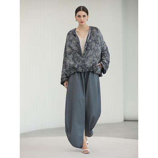 COCOBELLA[双面穿]可溯源90绒国风纯醋酸新中式羽绒服DC3035 商品图3