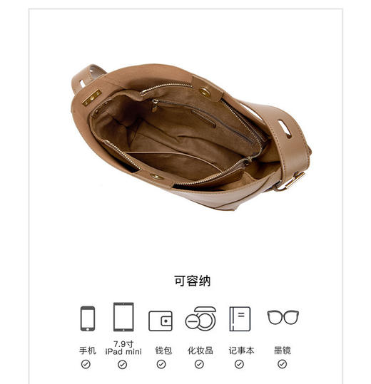 【2025爆款】女包休闲大容量托特包单肩包斜挎包腋下包水桶包SS23210182 商品图9