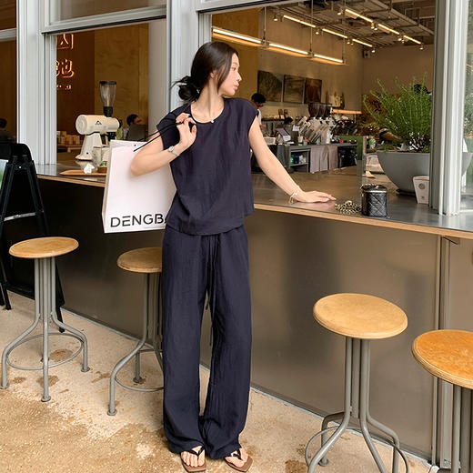 Beau Muse 山本天丝亚麻套装，慵懒松弛，高级显瘦【G】 商品图2