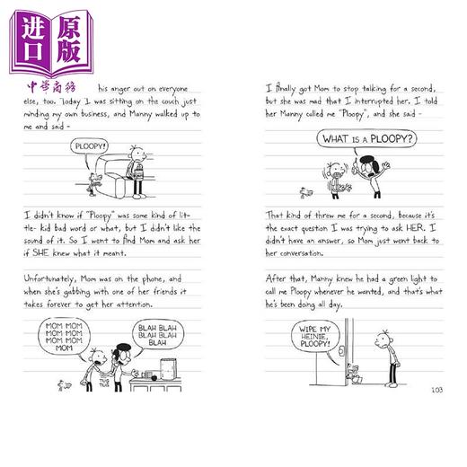 【中商原版】小屁孩日记1-12 Diary of a Wimpy Kid Collection 12 Books Box Set 英文原版儿童幽默冒险故事小初文学进口童书 商品图3
