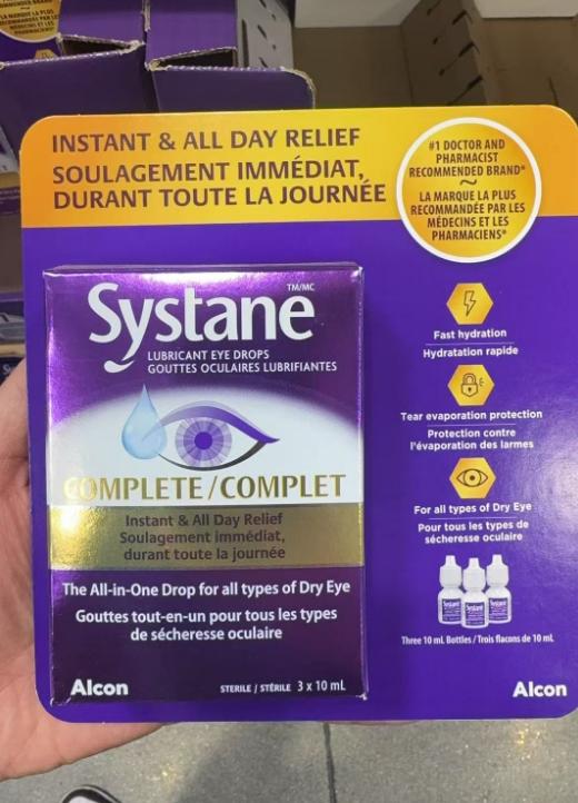Systane全效润滑滴眼液无防腐（3*10ml）缓解干涩眼酸流泪 温哥华直邮 商品图0
