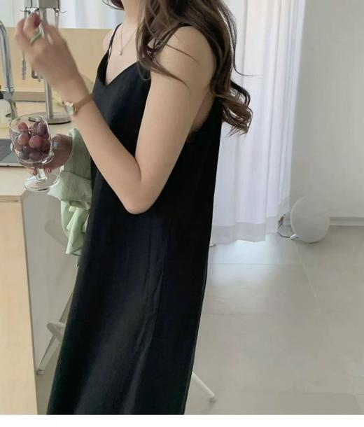 【MYBL】 单件仿棉麻v领吊带裙-喜出 商品图1