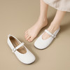 【限时秒杀】西遇平底玛丽珍鞋女新款秋季复古编织软皮小皮鞋圆头软底单鞋K1656928 商品缩略图3