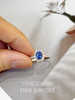 蓝宝石 矢车菊 无烧 1.13ct D0. 6ct 钻戒 商品缩略图3