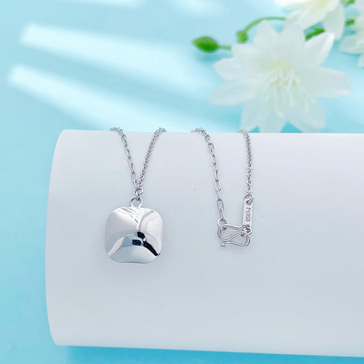 【限时8.8折】【线上铂金馆】PT950 #小方糖 【国际铂金协会 精品】铂金镂空调节AB链绕线小方糖套链(ACPTTL00020)预售产品下单后不退款不退货不换货不补差价) 商品图1