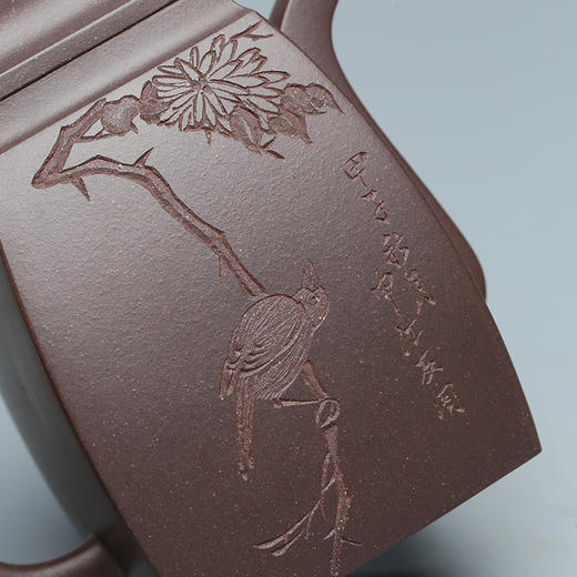 百年紫砂品牌铁画轩出品 超高温天青紫泥 汉方壶紫砂壶200cc 商品图3