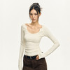 Ariseism 美式复古三色修身长袖T恤女2025春季新款修身上衣 商品缩略图2