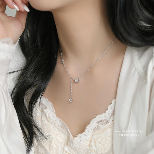 【小蛮腰】S999纯银流苏项链【YXS-A4472】 商品图3