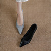 【预售5天】头层牛皮尖头浅口单鞋女细跟春秋新款编织带高跟女鞋FDME&FD9221 商品缩略图2