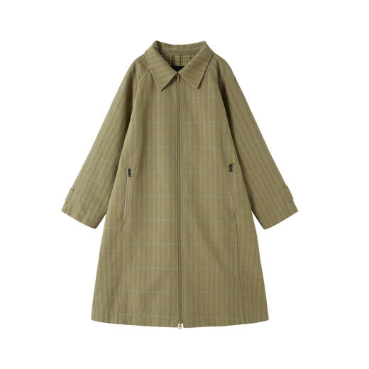 谜底大廓形长风衣女2025秋新品通勤时尚质感挺阔H型翻领253ME1051 商品图4